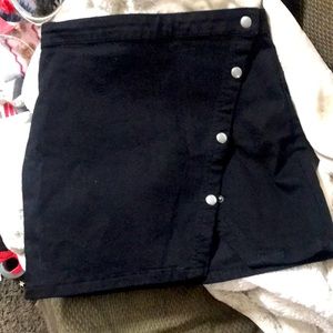 Black mini skirt